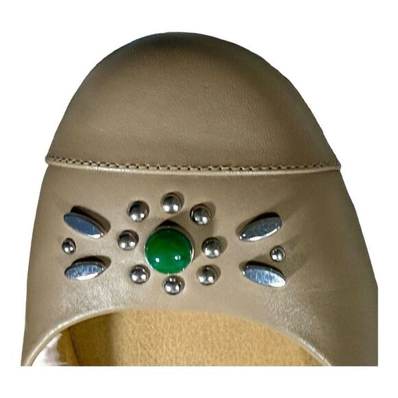 Coach Farrell Women’s Semi Matte Calf Ballet Flats Shoes Stone Size 7 - Picture 5 of 14